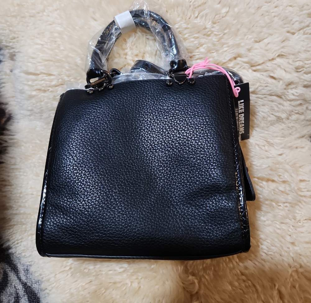 Like Dreams Black Handbag. Hudson Mini Tote. - Picture 2 of 8
